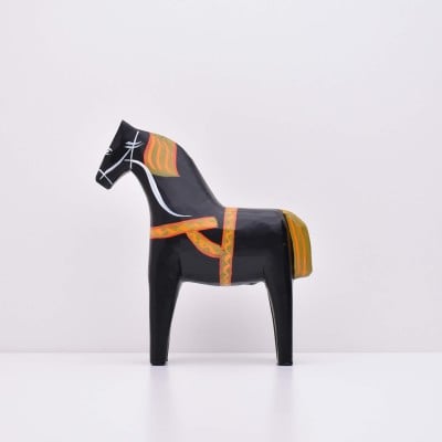 Elegant Black Dala horse "Fire" Profile Picture