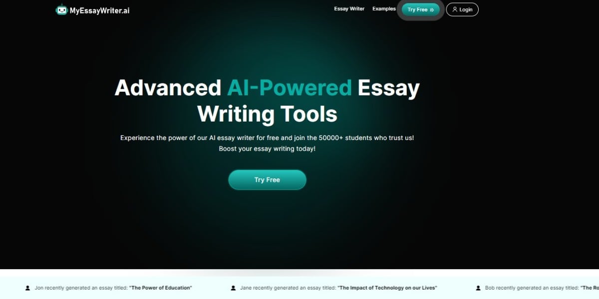 MyEssayWriter.ai: An AI-Powered Essay Writing Tool