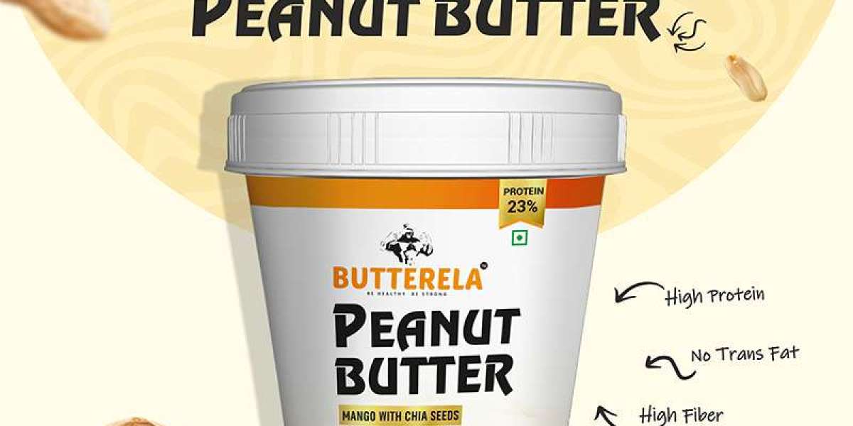 BUTTERELA Mango Peanut Butter is a special mix of smooth peanut butter and the sweet taste of mango