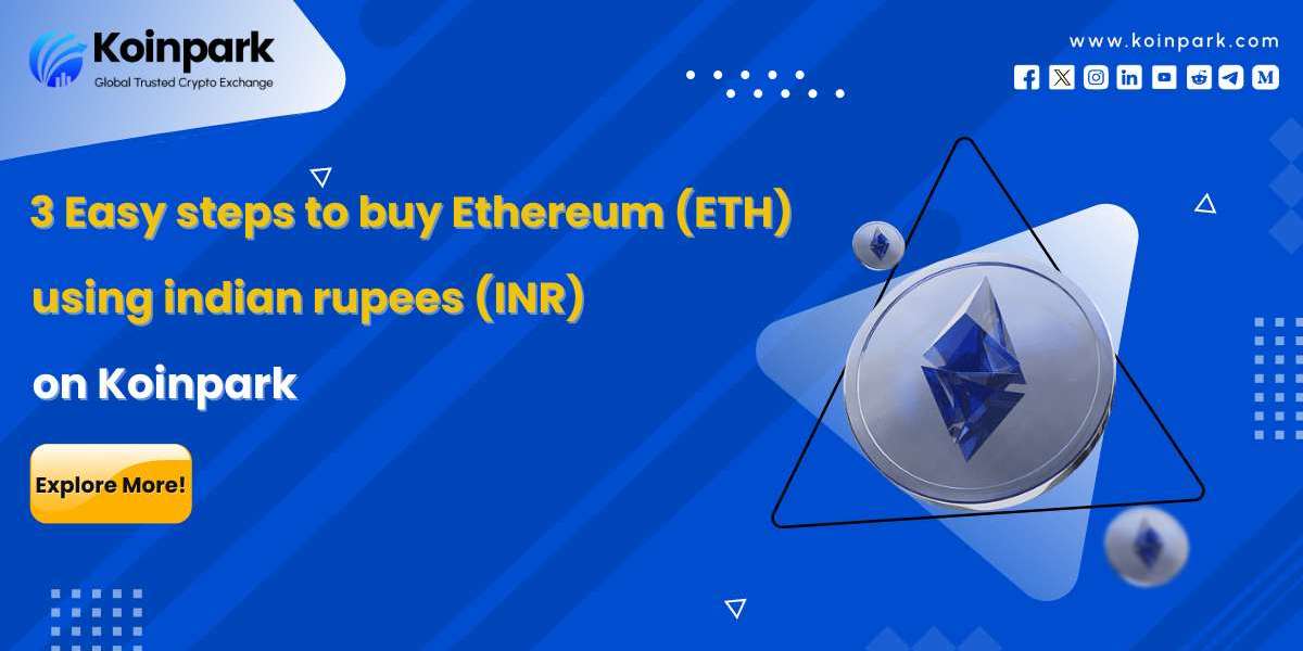 3 Quick steps to buy Ethereum (ETH) using indian rupees (INR) on Koinpark