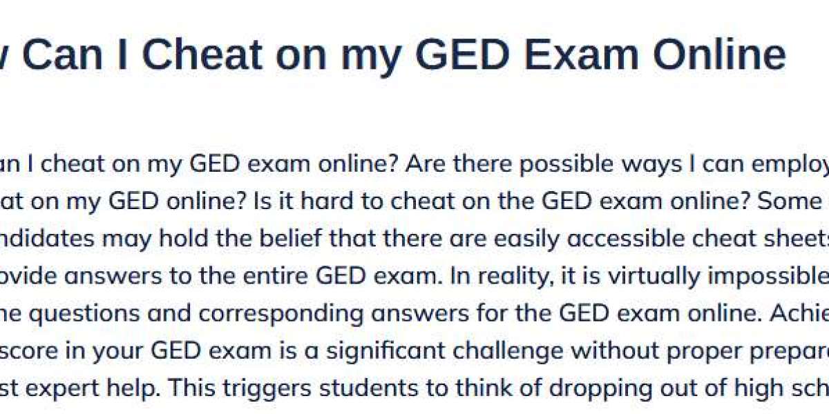 How Can I Cheat On My GED Exam Online