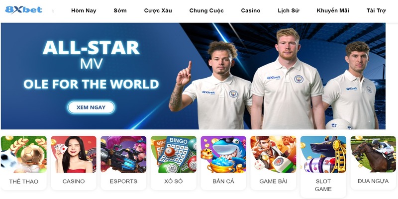 8XBET - Thiên Đường Giải Trí Siêu Hấp Dẫn Khuyến Mãi 88K