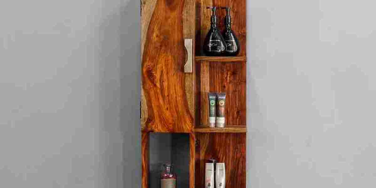 wooden bathroom cabinet