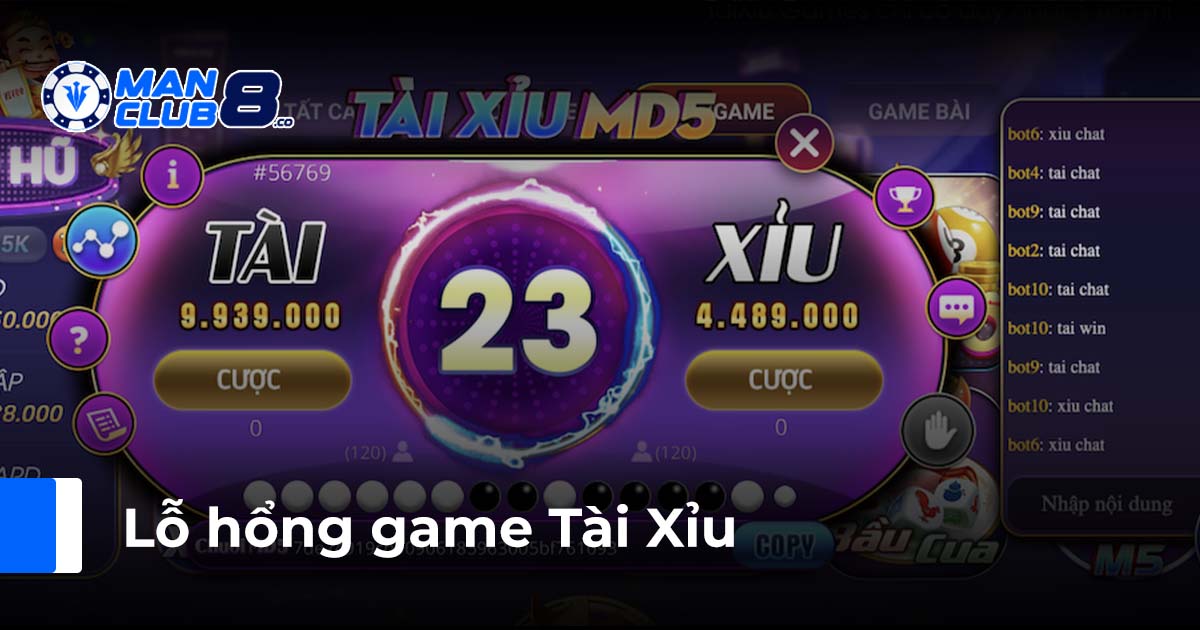 Tận dụng lỗ hổng game Tài Xỉu - Rinh tiền từ nhà cái về tay 