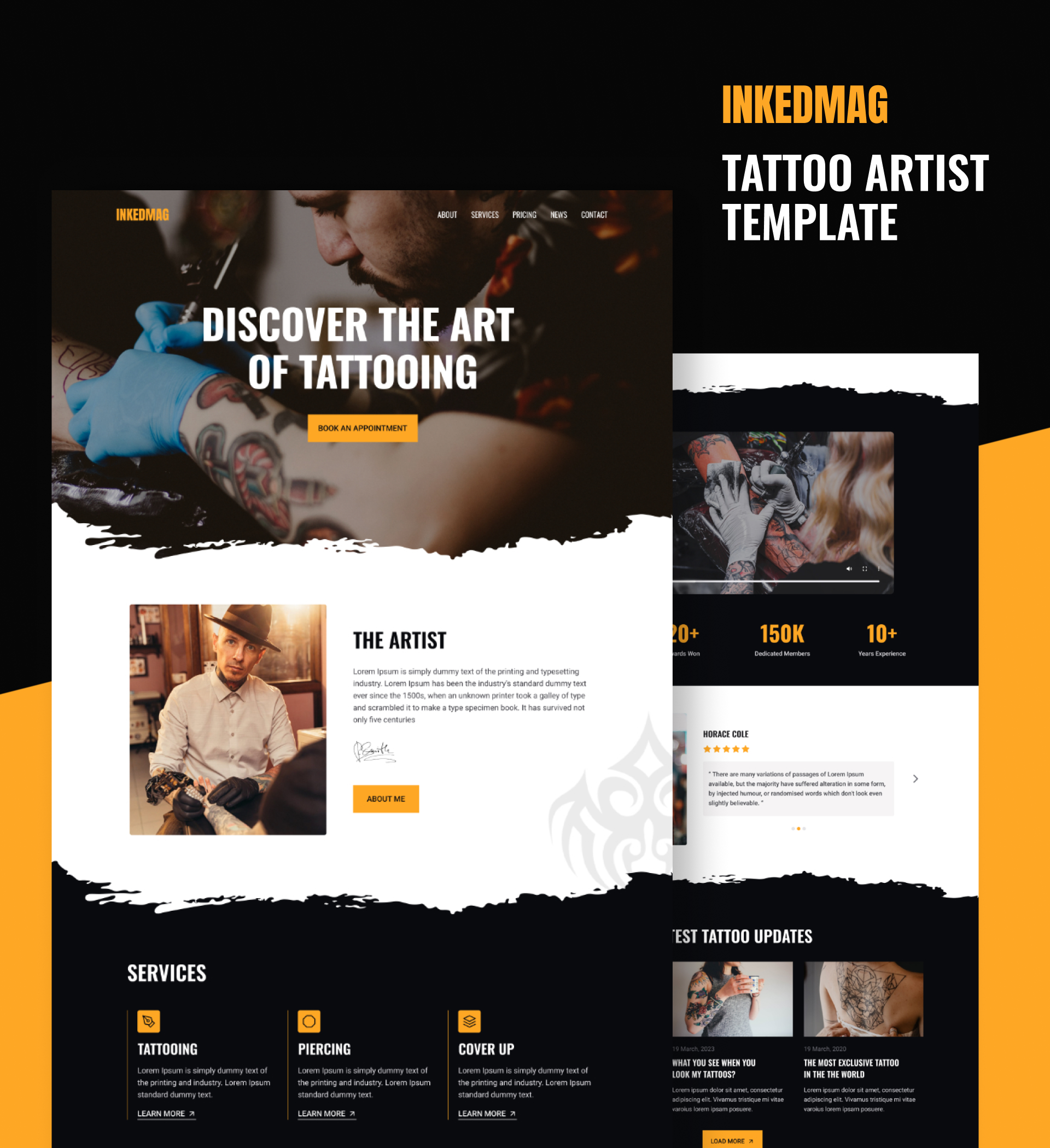 INKEDMAG - Tattoo Studio Template