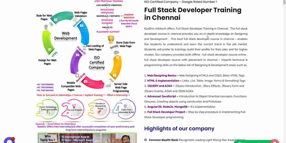 full stack course in chennai