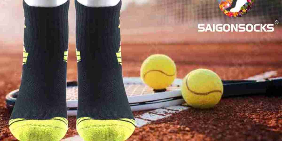 Tất vớ Tennis Saigonsocks đen xanh chuối