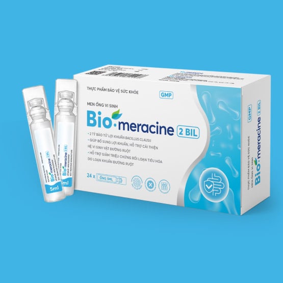 Men ống vi sinh Bio-meracine 2 Bil hỗ trợ trị rối loạn tiêu hóa