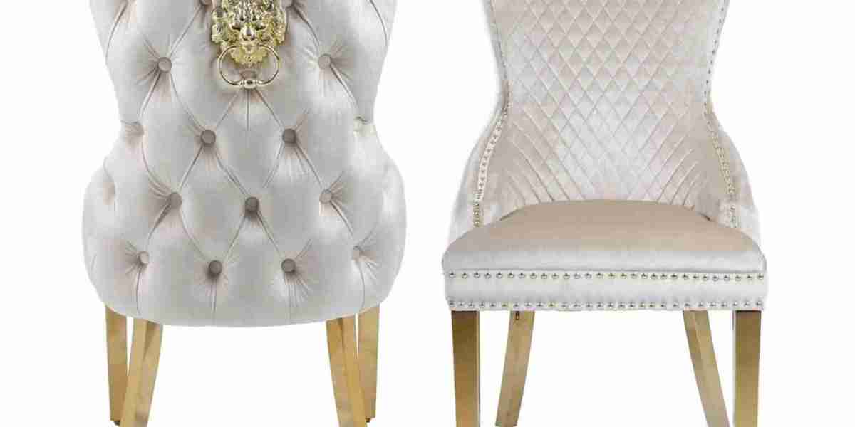 The Glamorous Gold Lion Knocker Dining Chairs Modern Interiors