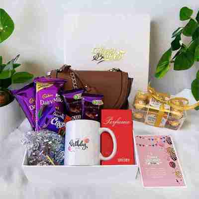 Special Gift For Her birthday with Sling Bag, Branded Perfume and a sweet greetings OyeGifts Profile Picture