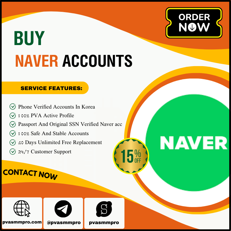 Buy Naver Accounts - 100% Email & Number Verified