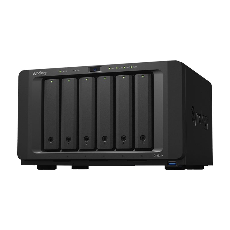 Thiết bị lưu trữ NAS Synology DS1621+ chịu tải 20 - 50 users