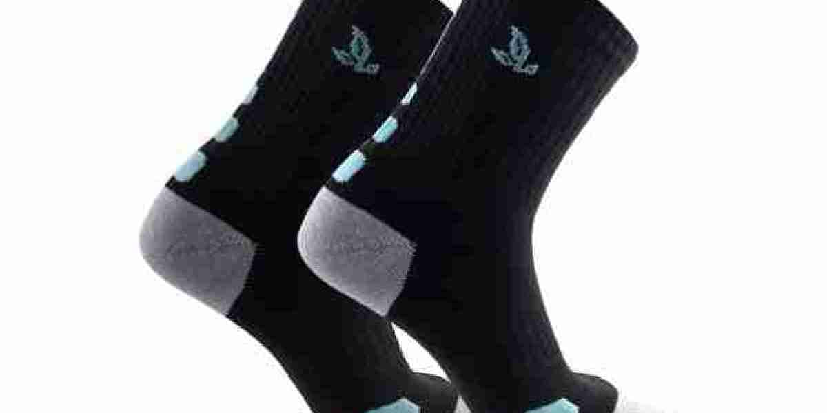 Tất Vớ Bóng Chuyền Saigonsocks Đen Cyan