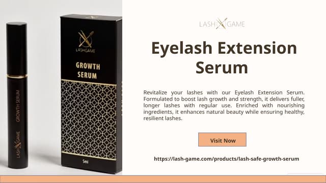 LashGame Eyelash Extension Serum | Achieve Stunning Lashes | PPT