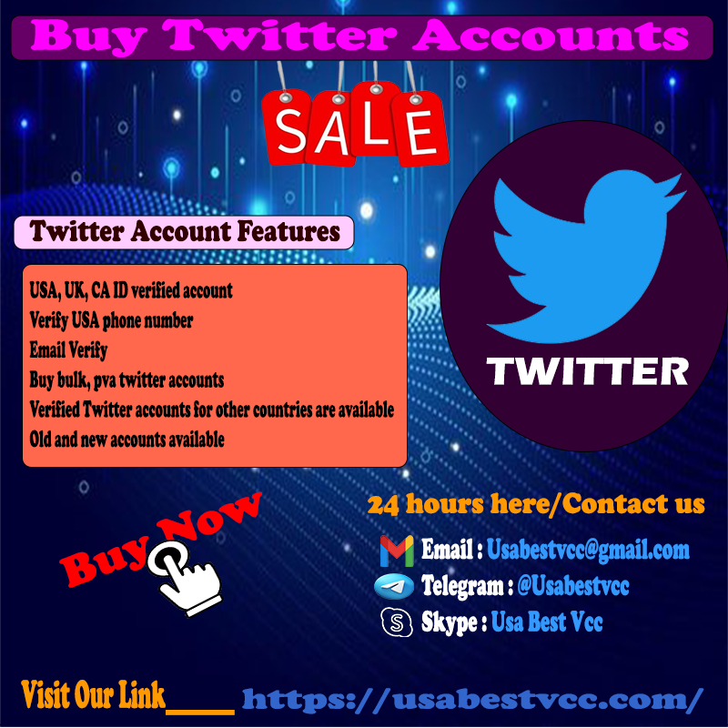 Buy Twitter Accounts - 100% USA Number and ID Verified Accounts