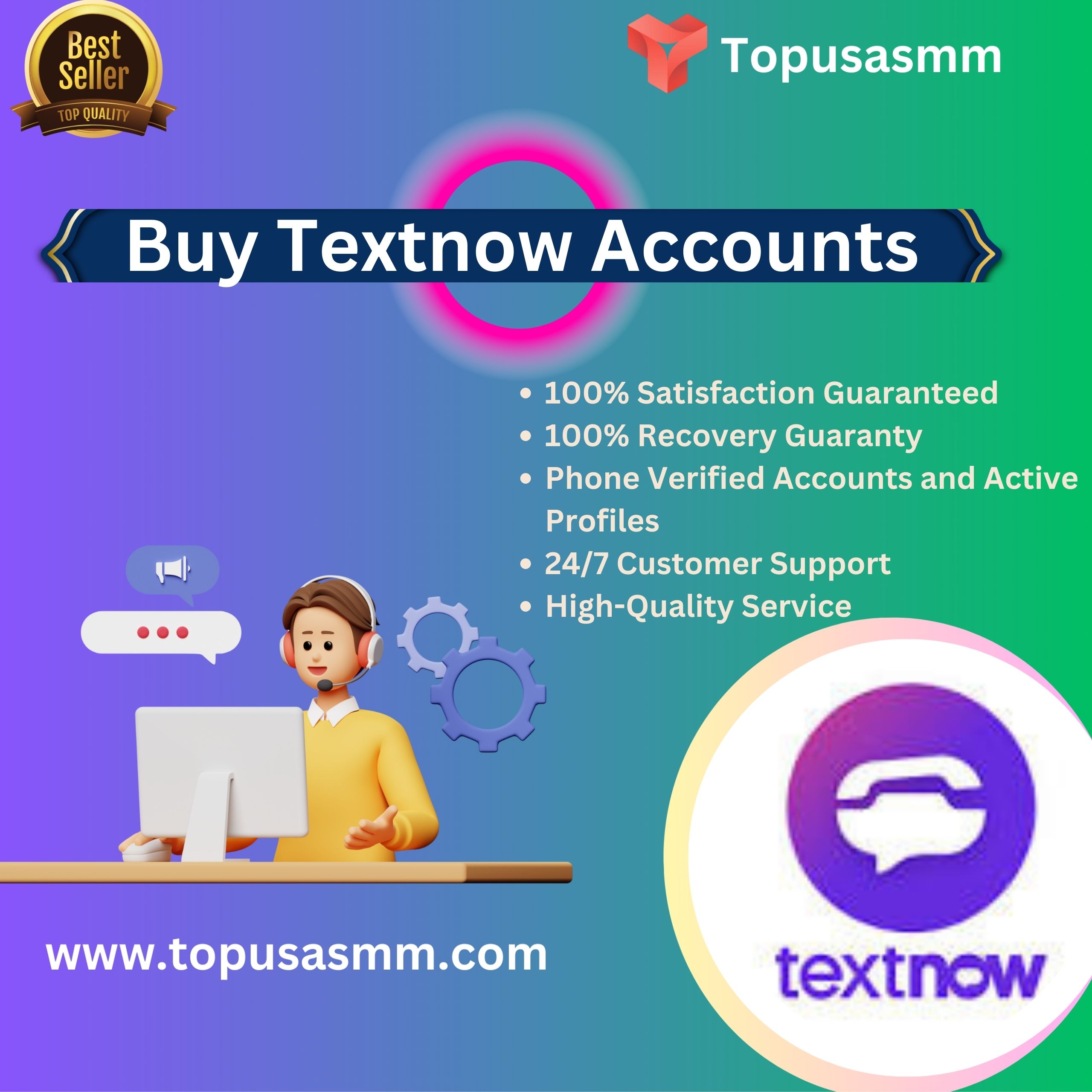 Buy TextNow Accounts - TopUsaSmm