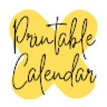 Printable X Calendar