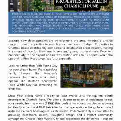 Properties For Sale in Charholi Pune | Pride World CIty Charholi Profile Picture