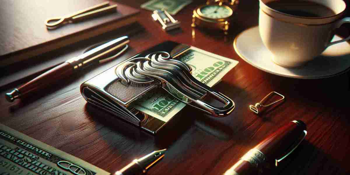 The Ultimate Accessory Trio: Tie Bar, Gold Cufflinks, and Money Clip