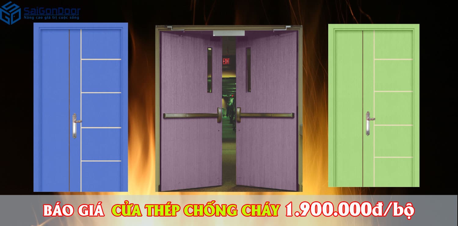 Báo giá cửa thép chống cháy 1.900.000đ ☑️ Đã kiểm định