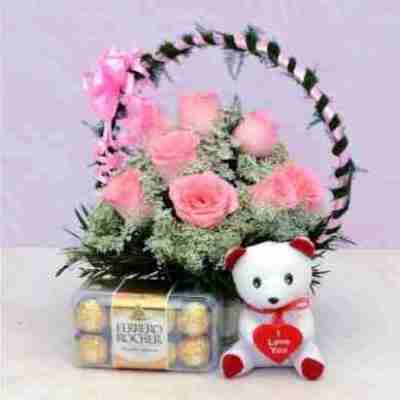 Rose Basket, Chocolate & Teddy Yuvaflowers Profile Picture