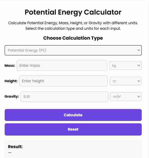 https://potentialenergycalculator.org/