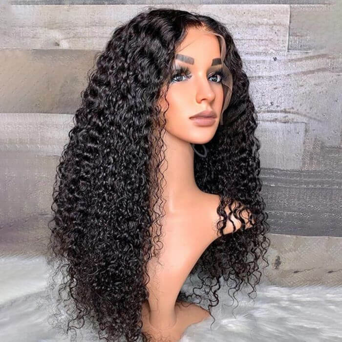 Black Kinky Curly Full Lace Human Hair Wig | Vin Hair