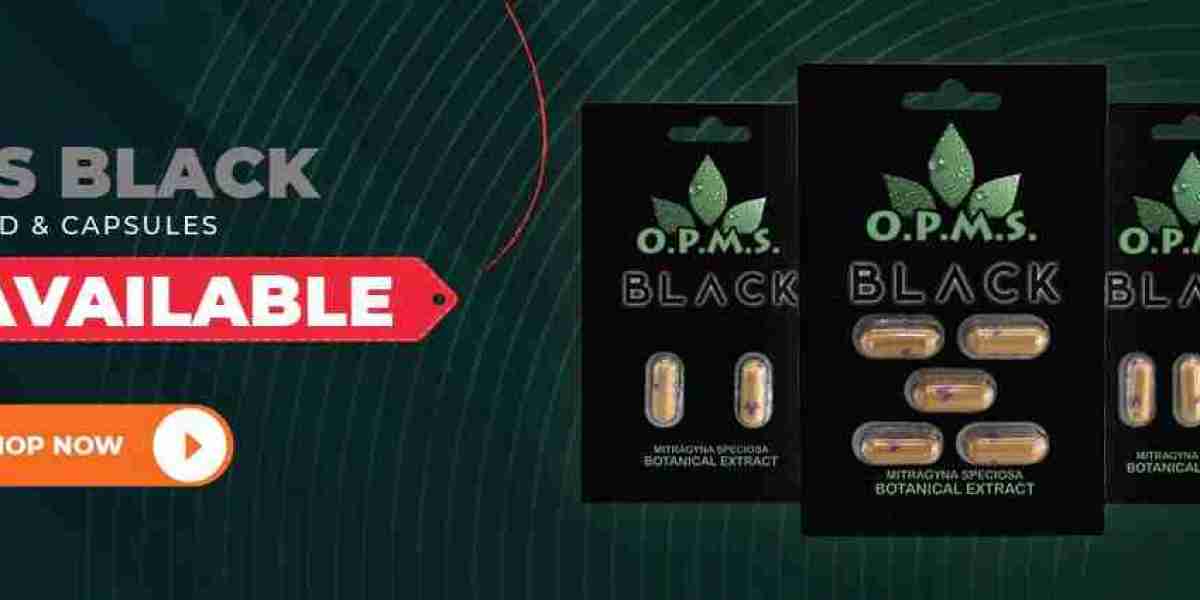 Shop OPMS Black Kratom Extract Capsules 5 Count