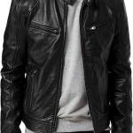 Leather Jacket With Hood